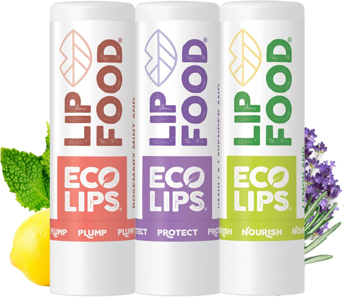 Eco Lips Lip Food - Nutrient Dense & Organic Lip Balm (Nourish, Plump and Protect)