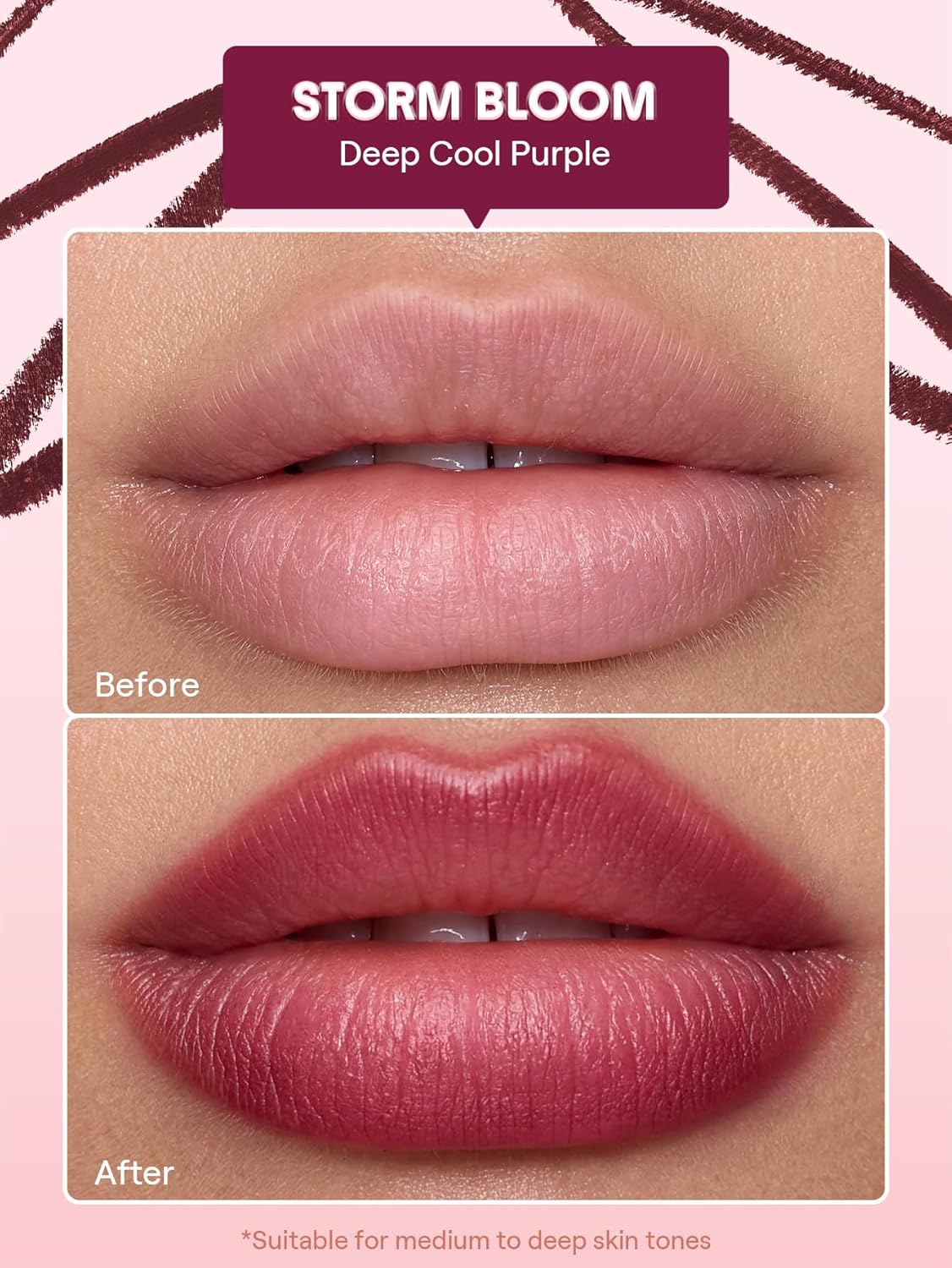 SHEGLAM Cloudline Blur Lip Liner Long Lasting,Vegan & Cruelty-Free Lip Stain-Storm Bloom
