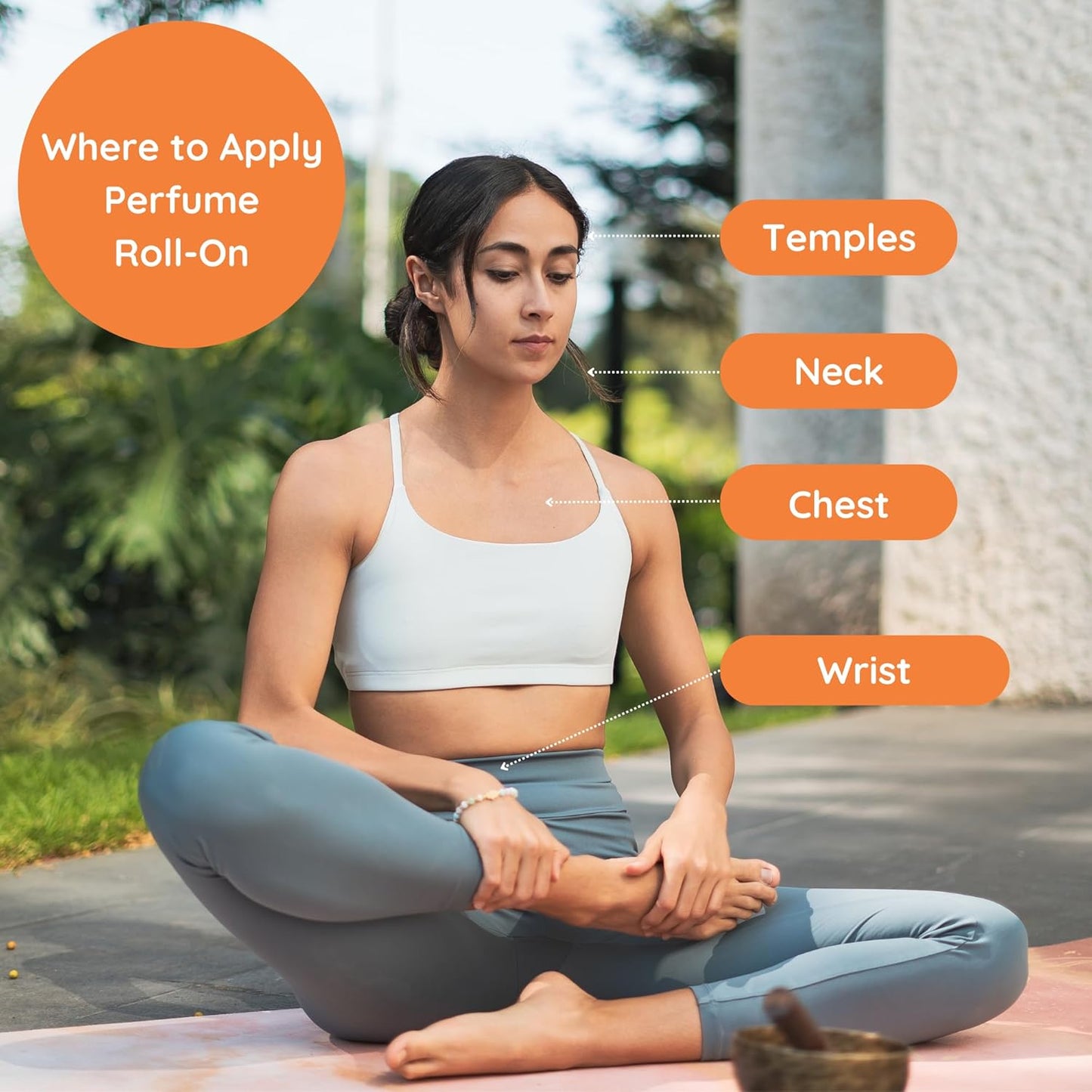 Gardenia Peach Delicious Pure Essential and Fragrance Oil Perfume Roll On with Organic Jojoba Oil, Eau de Toilette, Alcohol Free, Small-Batch, Made in California