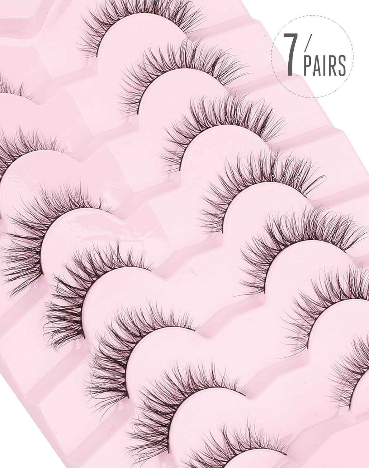 Onlyall Lashes Mink False Eyelashes Natural Wispy Lashes Soft Faux Mink Lashes Fluffy False Lashes DK77