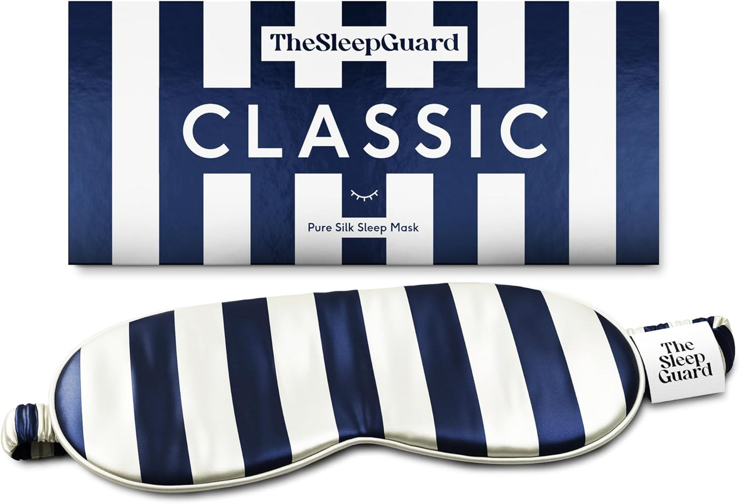 Pure Silk Sleep Mask [100% 6A Mulberry Silk, 22 Momme] Light Blocking Travel Essentials. Eye Masks for Sleeping. Black Oeko-Tex Blindfold. Eye Covers for Men & Women