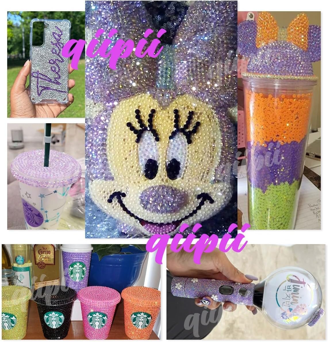 Amethyst Purple Crystal Resin Rhinestones for Crafting 3mm 4mm 5mm Flatback Stones Non-Hotfix Diamonds Crystals Gems for Nails Face Eyes Makeup Tumblers Bottles DIY Crafts Decor Clothes Shoes