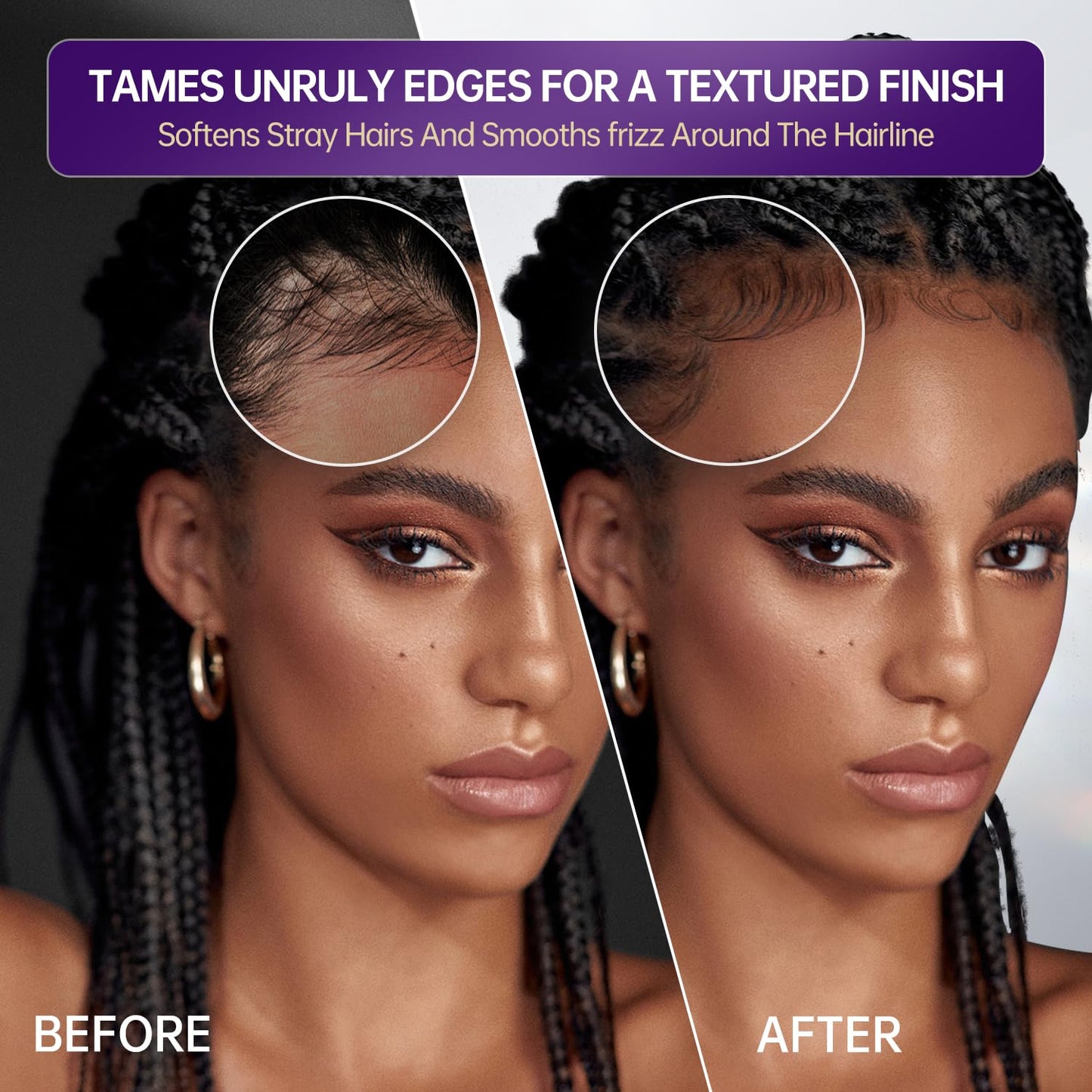 BOLI Strong Hold Edge Control Gel for Women, Styling Wax - Non-Greasy, Non-Flaking, No White Cast, Long Lasting, Shine & Smooth for All Hair Types (120g)