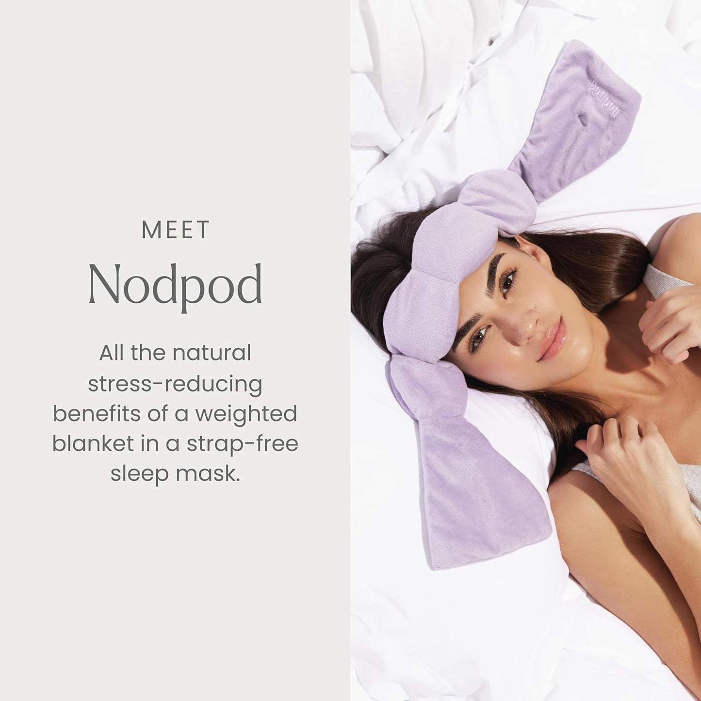 Nodpod Gentle Pressure Sleep Mask | Patented Light Blocking Design for Sleeping, Traveling & Relaxation - Wisteria