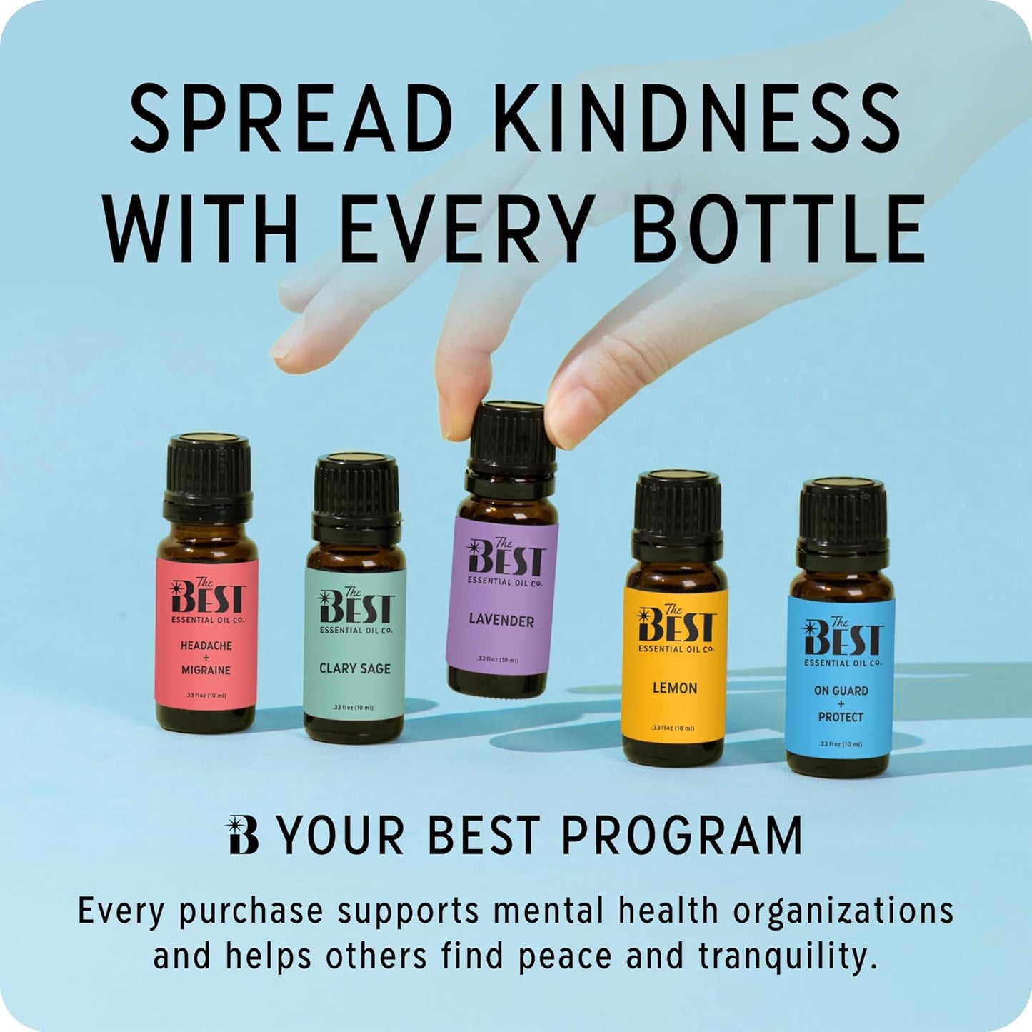 The Best De-Stress + Calming Essential Oil Roll-On Blend- Premium Grade- Pre-Diluted in Coconut Oil- Ready to Use- 10 ml (.33 fl oz)