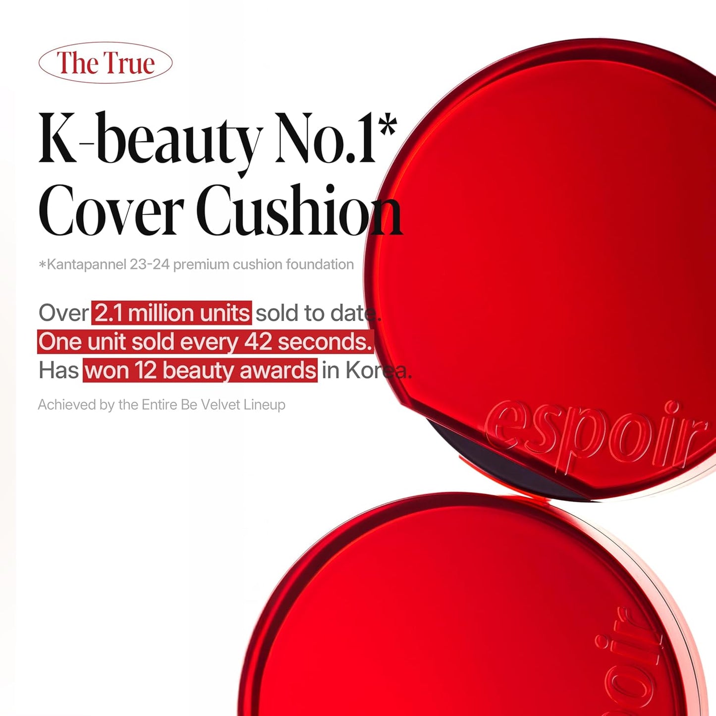 espoir [NEW] Be Velvet Cushion Foundation | Quick and Easy Coverage with Long-lasting Color by Zero Oxidation (#37 Deep Maple, 0.46 Ounce (Pack of 1))