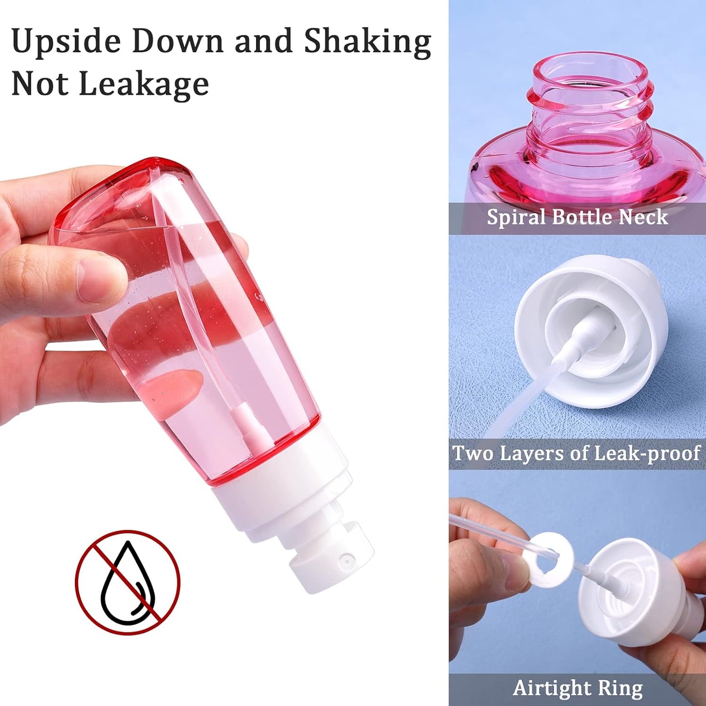 Cosywell Fine Mist Spray Bottle 3.4oz/ 100ml Empty Cosmetic Refillable Travel Containers Plastic Hair Spray Bottle Sprayer for Perfume Skincare Makeup Lotion (4color)