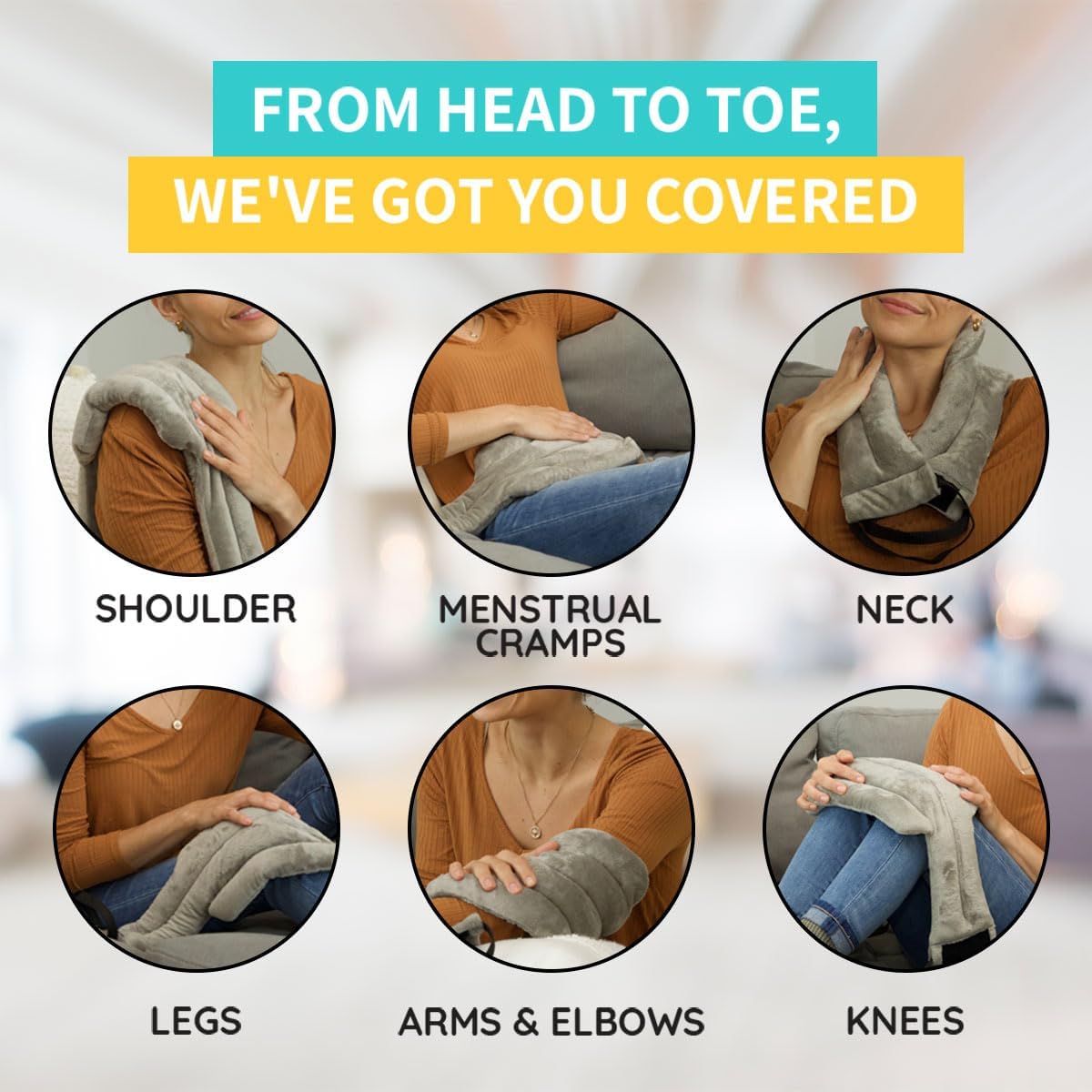 Microwavable Heating Pads for Neck Pain Relief, Back Pain, Shoulder Pain Relief - Microwave Heating Pad for Cramps and Muscle Relief, Hands- Free Heat Pack for Tense Muscle - 1 Pack