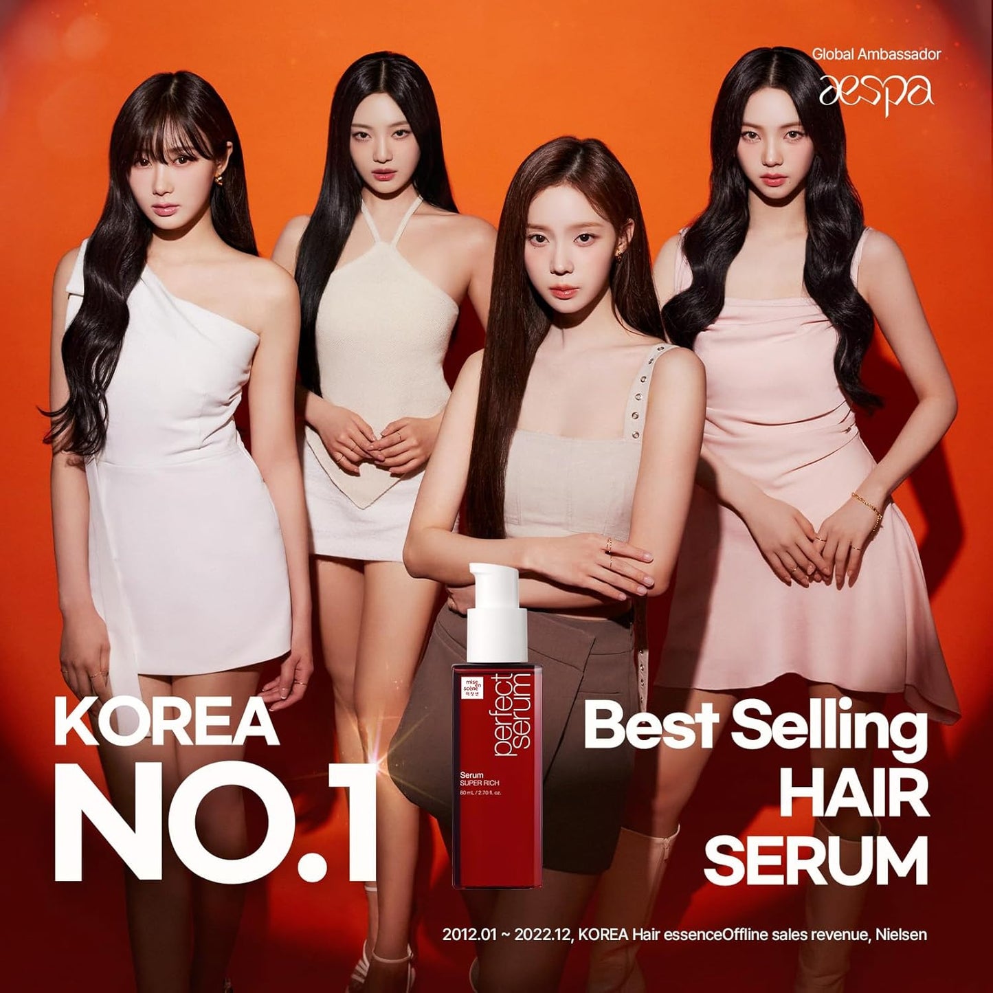 Mise En Scene Perfect Super Rich Serum with Argan Oils - Hair Essence for High Nutrition Intensive Care, Korean Hair Oil, 2.70 fl. Oz