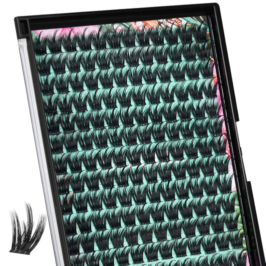 Lash Clusters Wet Look 168Pcs Eyelash Cluster Ultra-Thin Lash Band Eyelashes Extensions Spiky Anime Wide Span Lashes(Orchid,C-14mm)