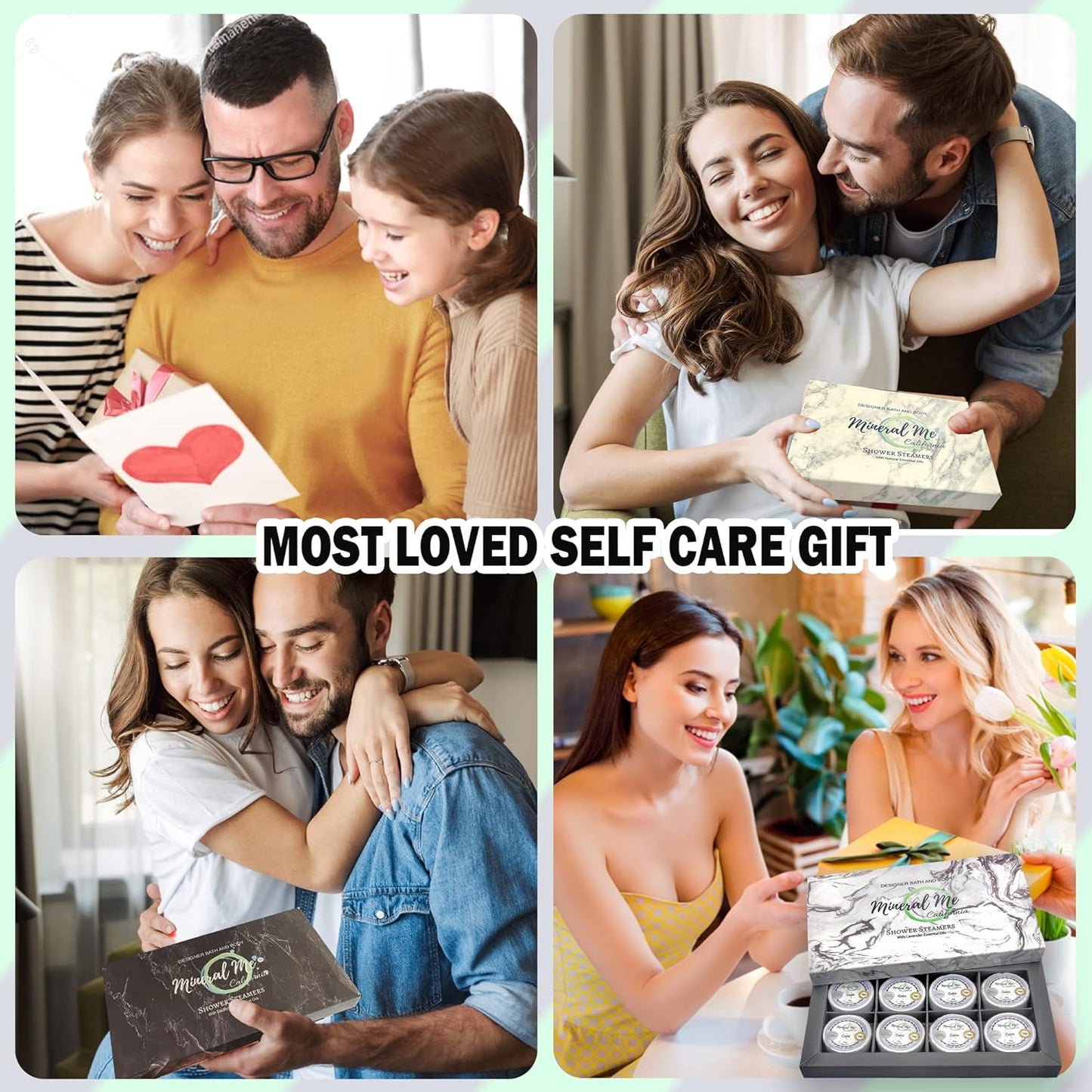 Shower Steamers Aromatherapy - Shower Bombs w/Organic Essential Oils for Vaporizing Steam Spa Relaxation, Relaxing Self Care Birthday Gifts for Men, Women, Him, Her