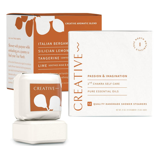 Large Shower Steamers (12 Pack-1.75oz Each) Chakra Aromatherapy Optimism & Self-Esteem-Ideal Men/Women/Teens Christmas & Birthdays (2nd Chakra - Bergamot, Tangerine, Lime)