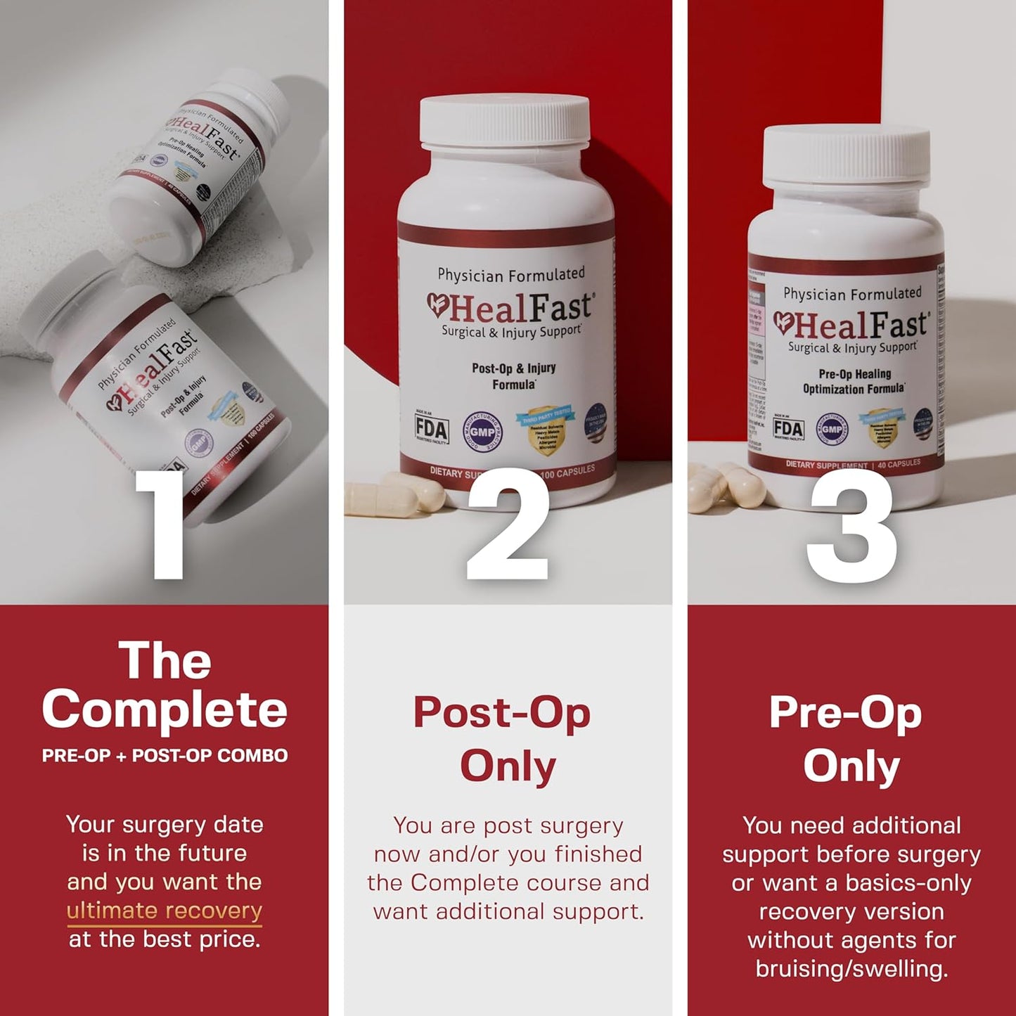 Surgery & Injury Recovery Supplement (Pre-Op): Quercetin, Probiotics Supplement for Wound, Liposuction, Tummy Tuck, and BBL Post Surgery Supplies