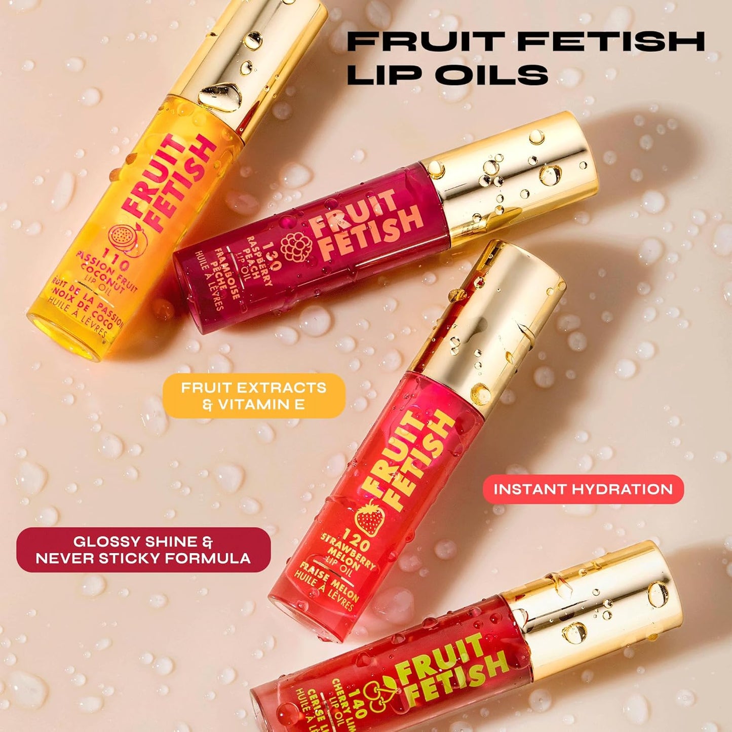 Milani Fruit Fetish Lip Oil with Vitamin E for Instant Hydration, Fruit Extract Infused Lip Treatment and Moisturizing Lip Gloss - Honey Fig