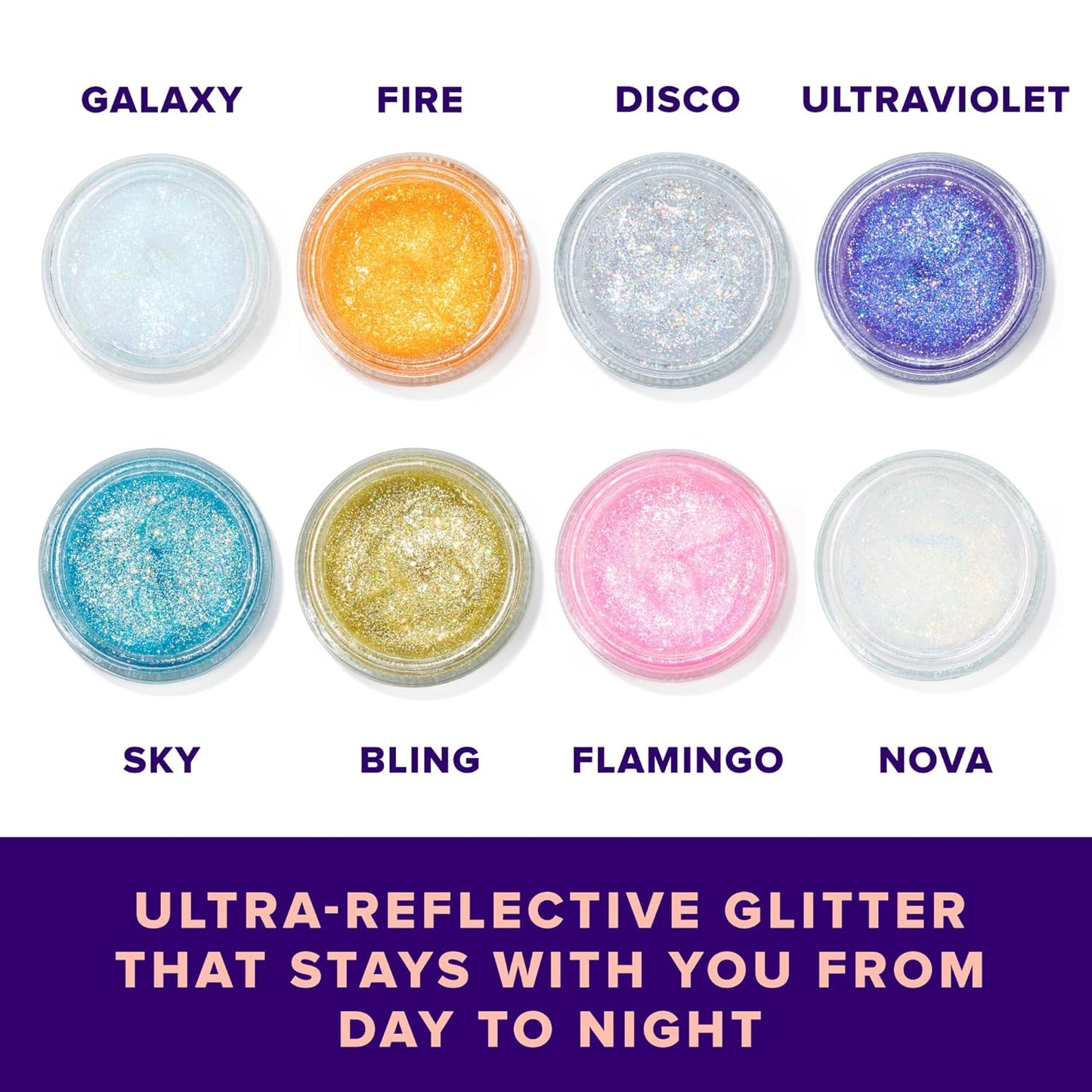 Unicorn Snot Face & Body BIO Glitter - Cosmetic-Grade Holographic Glitter Gel - Plant-Based Glitter Makeup for Festivals, Raves, Anime Cosplay - Safe for Face, Easy Application & Removal (Galaxy)
