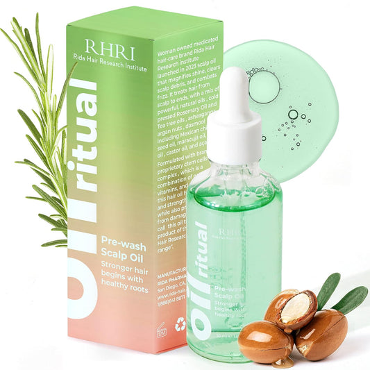 Vegan Pre-Shampoo Scalp Treatment Oil - Rosemary Hair Oil for Growth, Hair Loss, Split Ends, Thinning, and Dry Damaged Hair