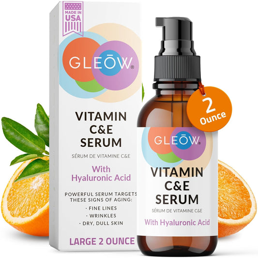 Vitamin C Face Serum, Hydrating Vitamin C Serum for Face with Hyaluronic Acid, Suitable For All Skin Types, Targets the Appearance of Dull Spots 2oz