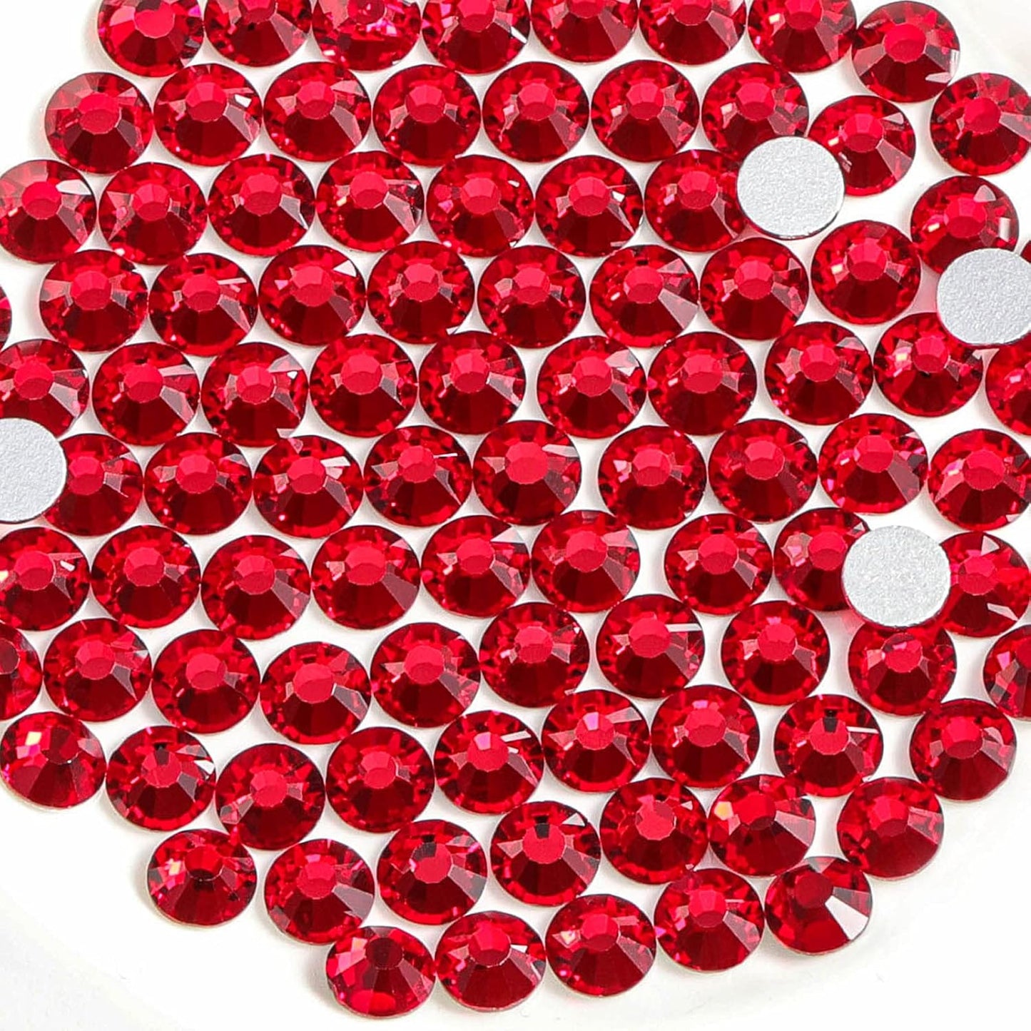 Beadsland 1440 Pieces Flat Back Crystal Rhinestones Round Gems,Siam,SS3,1.2-1.4mm