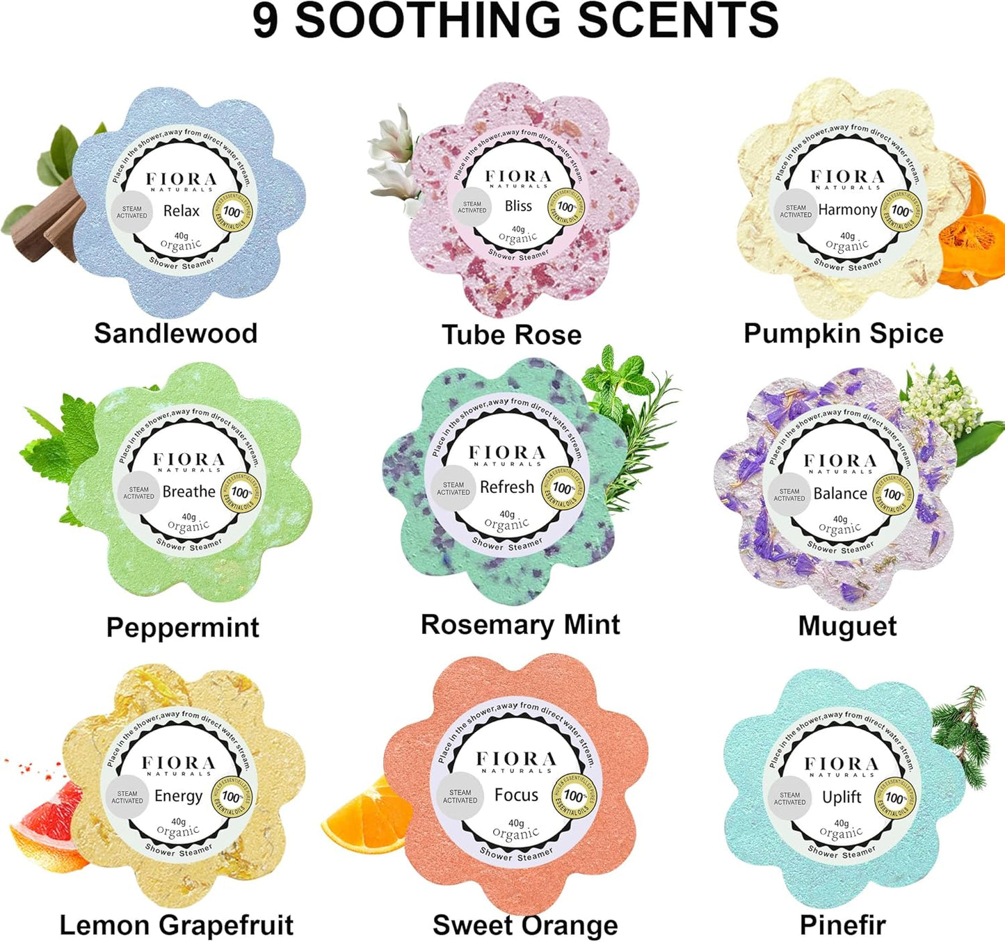 Shower Steamers Aromatherapy - 18 Shower Bombs Aromatherapy Gift Set with Organic Essential Oils for Relaxation and SelfCare. Bath Bombs Tablets, Birthday Gift for Her, Wife