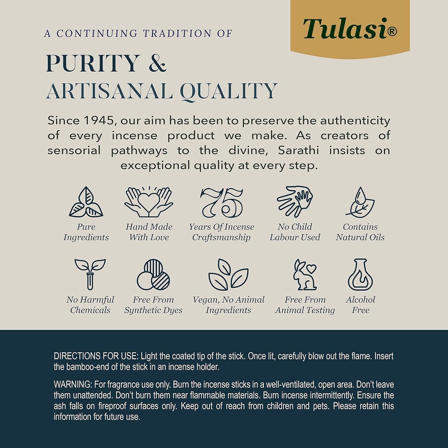 Tulasi Premium Aromatherapy Incense Sticks - Energising, Relaxing, Refreshing, Sensuality, Meditation & Stress Relief Mixed Scents, Hand Rolled with Natural Oils 120 Incense Sticks, 6 in 1 Gift Pack