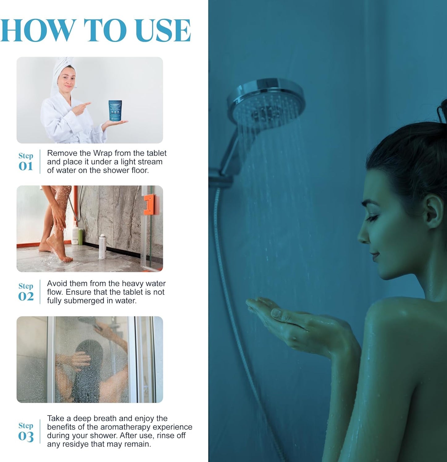 Shower Steamers Aromatherapy | 20 Pack Shower Steamers for Women & Men, Essential Oils for Stress Relief, Self Care, Gifts for Mom, Birthday, Stocking Stuffers & Christmas (Blue)