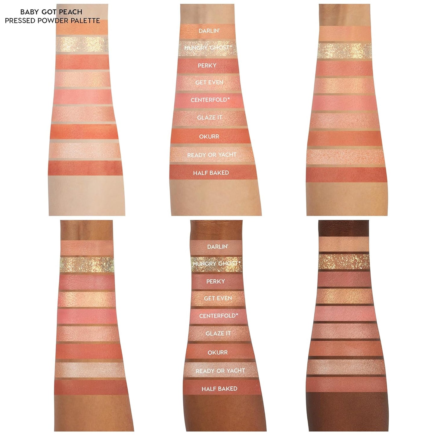 ColourPop Baby Got Peach Shadow Palette - Orange & Coral Shadows with Metallic, Matte and Glitter Finishes - High-Pigment Makeup with a Long-Wearing Formula (0.3 oz)