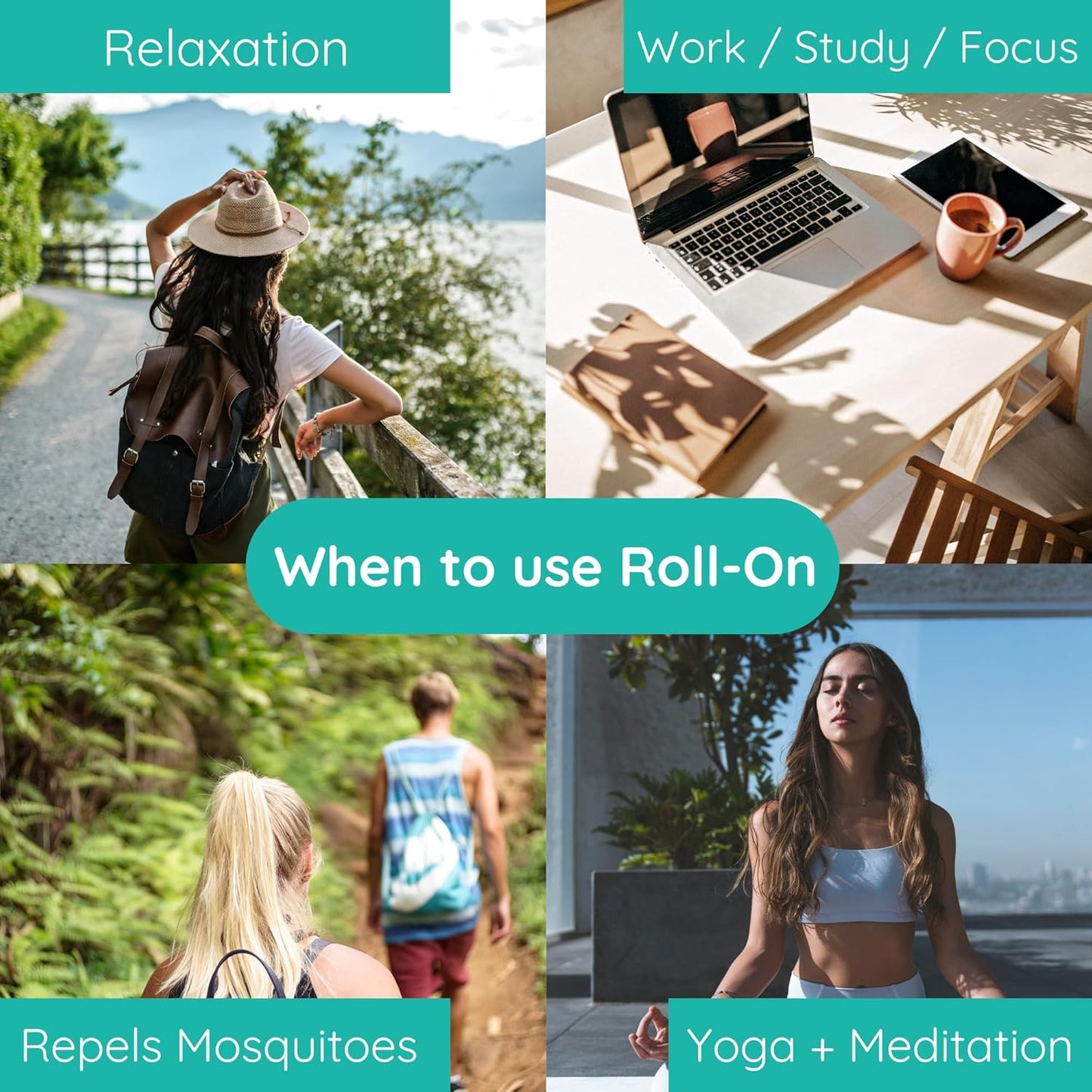 Palo Santo All Natural Pure Essential Oil Perfume Roll On with Organic Pure Jojoba Oil, Spiritual Well-Being, Small-Batch, Handmade in California