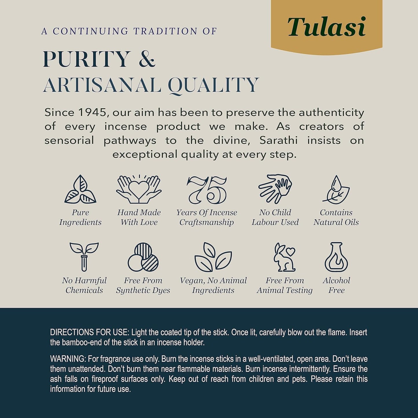 Tulasi Incense Sticks Set of 12 Scents (180 Sticks) Variety Natural Fragrances - Lavender, White Sage, Patchouli, Rose, Chakra, Mantra, Sandalwood, Palo Santo, Fruit for Meditation & Positive Vibes
