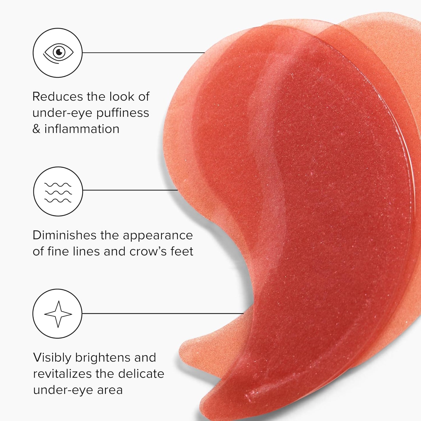 DRMTLGY Brightening Eye Masks (30 Pairs) - Caffeine Eye Masks for Dark Circles and Puffiness with Hyaluronic Acid, Eye Patches for Puffy Eyes