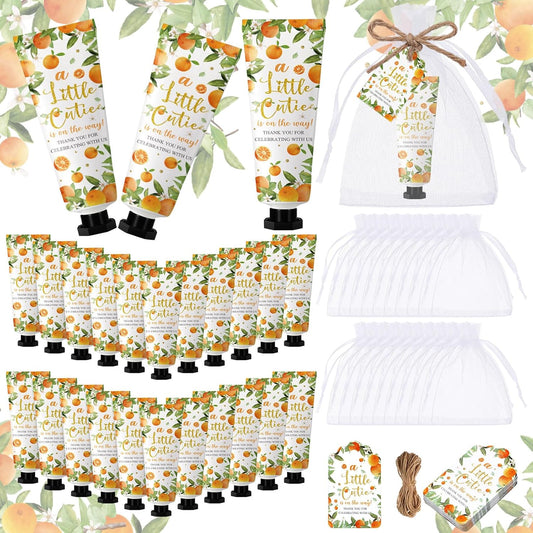 48 Sets Baby Shower Hand Cream Party Favors for Guests Gift Bulk Travel Size Hand Lotion Set for Baby Shower Wedding Christmas(Little Cutie)