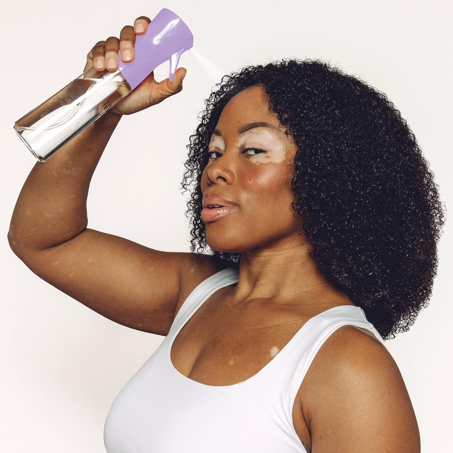 TANGLE TEEZER Fine Mist Continuous Spray Bottle, Reusable and Refillable, for Hair Detangling and Styling, 10.1 oz, Lilac