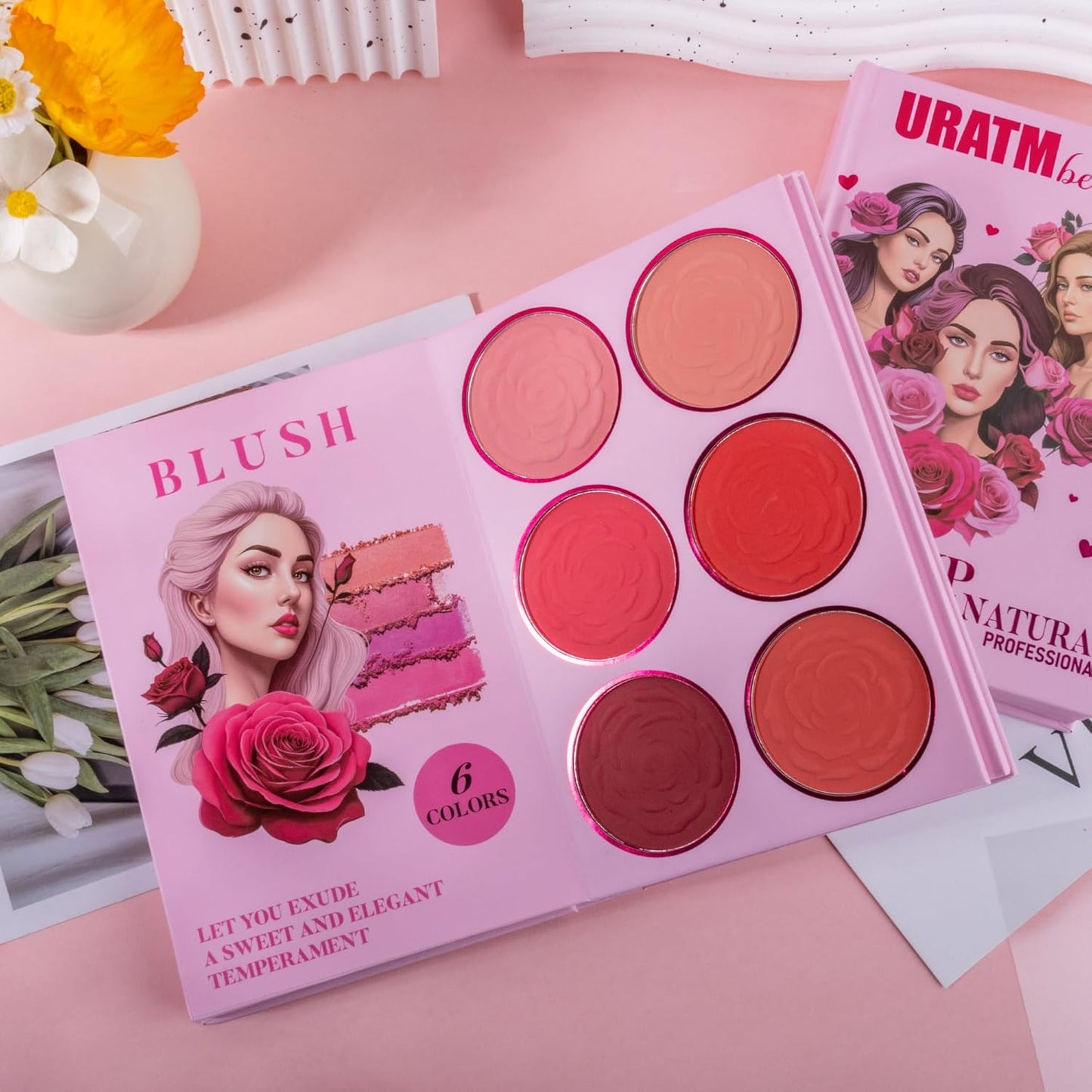 4-Layer Multi - Functional Beauty Book Kit- Style Makeup Palette Ingeniously Combines Eyeshadows, Blushes, Highlighters, Contour Powders In One,Best Choice for A Gift for Women (U103A)