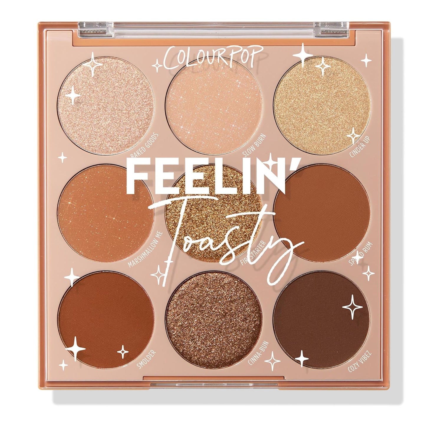 ColourPop Eyeshadow Palette - Eye Makeup Palette with Matte, Metallic, Matte Sparkle & Glitter Finishes - High-Pigment Eye Makeup with a Long-Wearing Formula - Feelin' Toasty (0.3 oz)