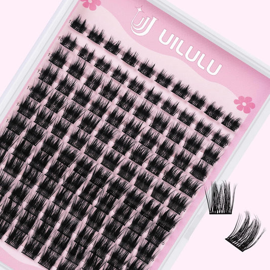 Lash Clusters D Curl Fluffy Individual Lashes 0.07D 10-18 MIX 120 Eyelashes Clusters Lashes DIY Lash Extensions at Home False Lashes Wide Band Wispy Eye Lash Clusters(U05, 10-18mix)