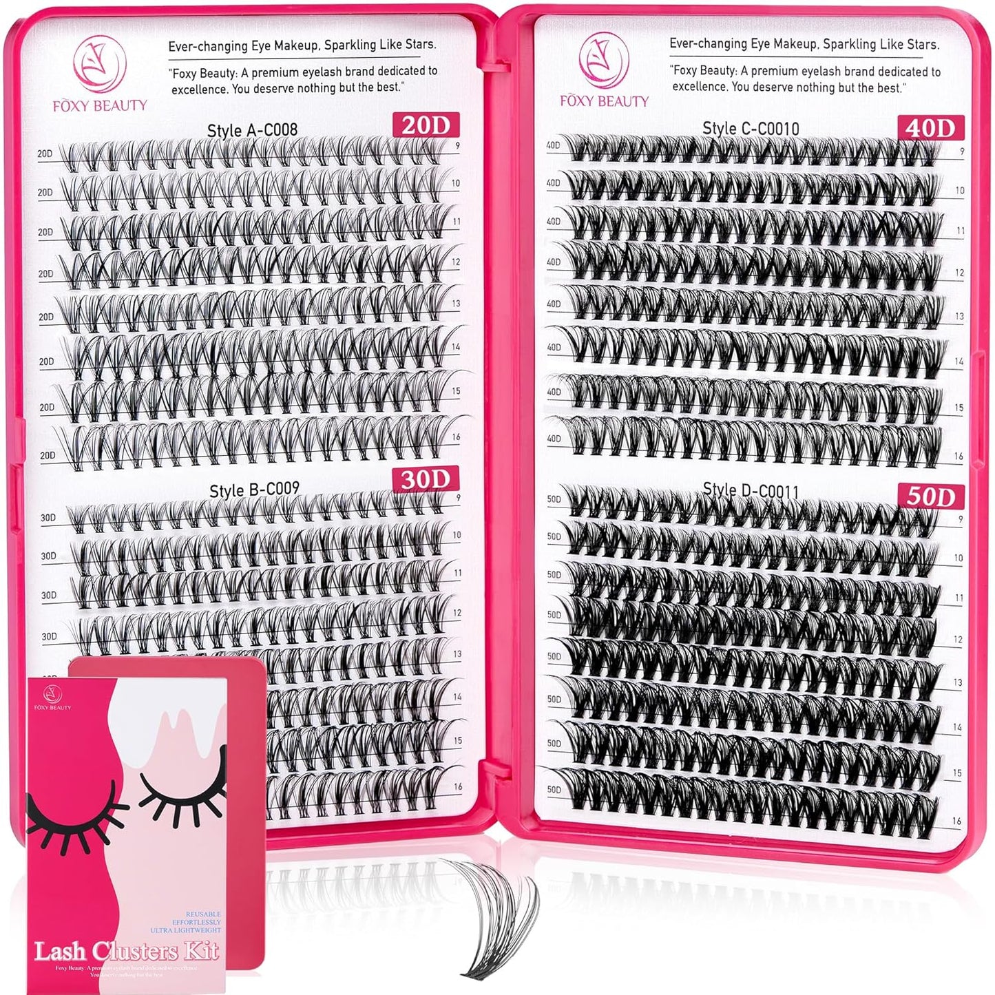 Lash Clusters - Lash Clusters Lash Extension 0.07D Cluster Eyelash Extensions Eyelash Clusters Lashes Clusters Eyelash Extension No Lash Glue Included