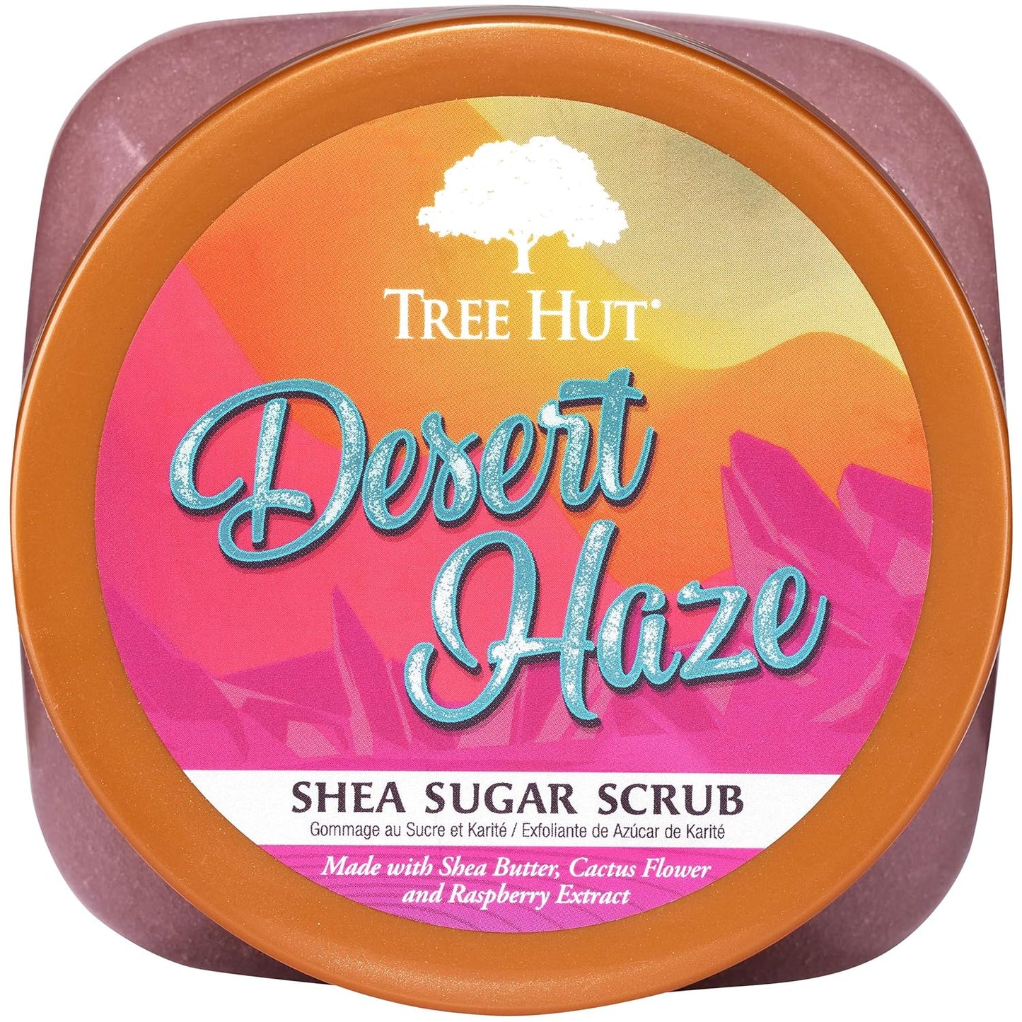 Tree Hut Desert Haze Shea Sugar Scrub | Exfoliating Body Scrub Removes Dead, Dry Skin for a Soft & Hydrated Feel | Nourishing Essential Body Care | 18 fl oz.